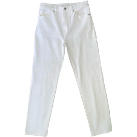Chelsea & Violet White Denim Straight Leg Pant Size 27 Like New - Picture 1 of 8